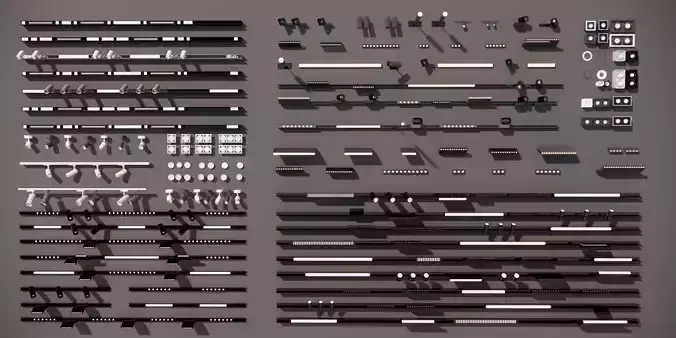 Modern downlights-spotlights-track lights