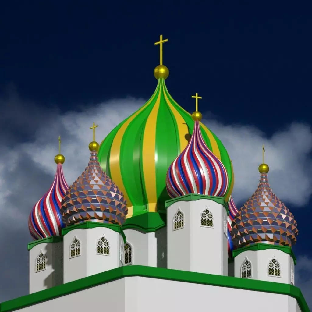 Onion Dome Low-poly 3D model_0