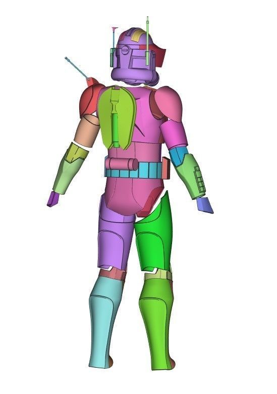Bad Batch Imperial Cody Full Size Wearable Armor 3D Print Files 3D print model_1