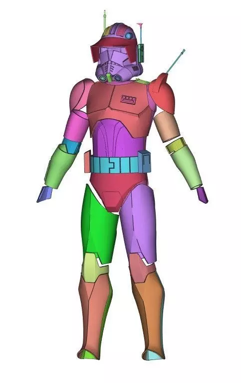 Bad Batch Imperial Cody Full Size Wearable Armor 3D Print Files 3D print model_0