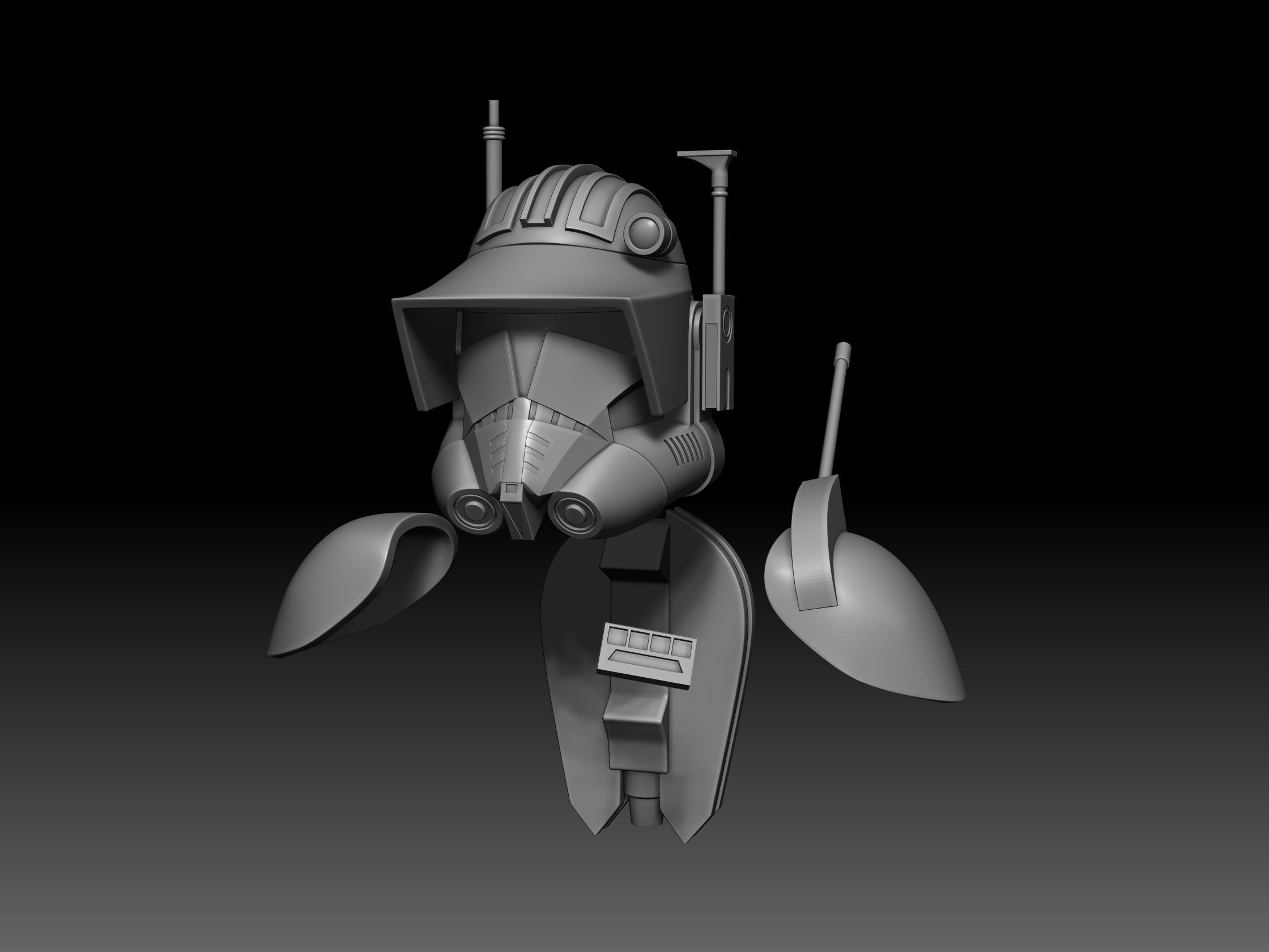 Bad Batch Imperial Cody Full Size Wearable Armor 3D Print Files 3D print model_2