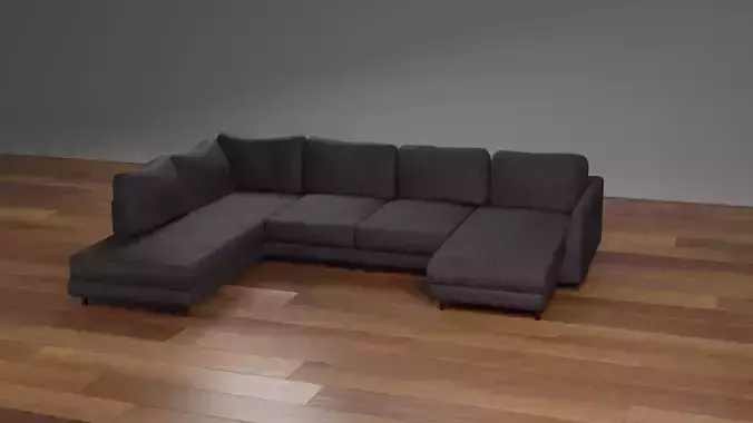 Modelled Couch in grey