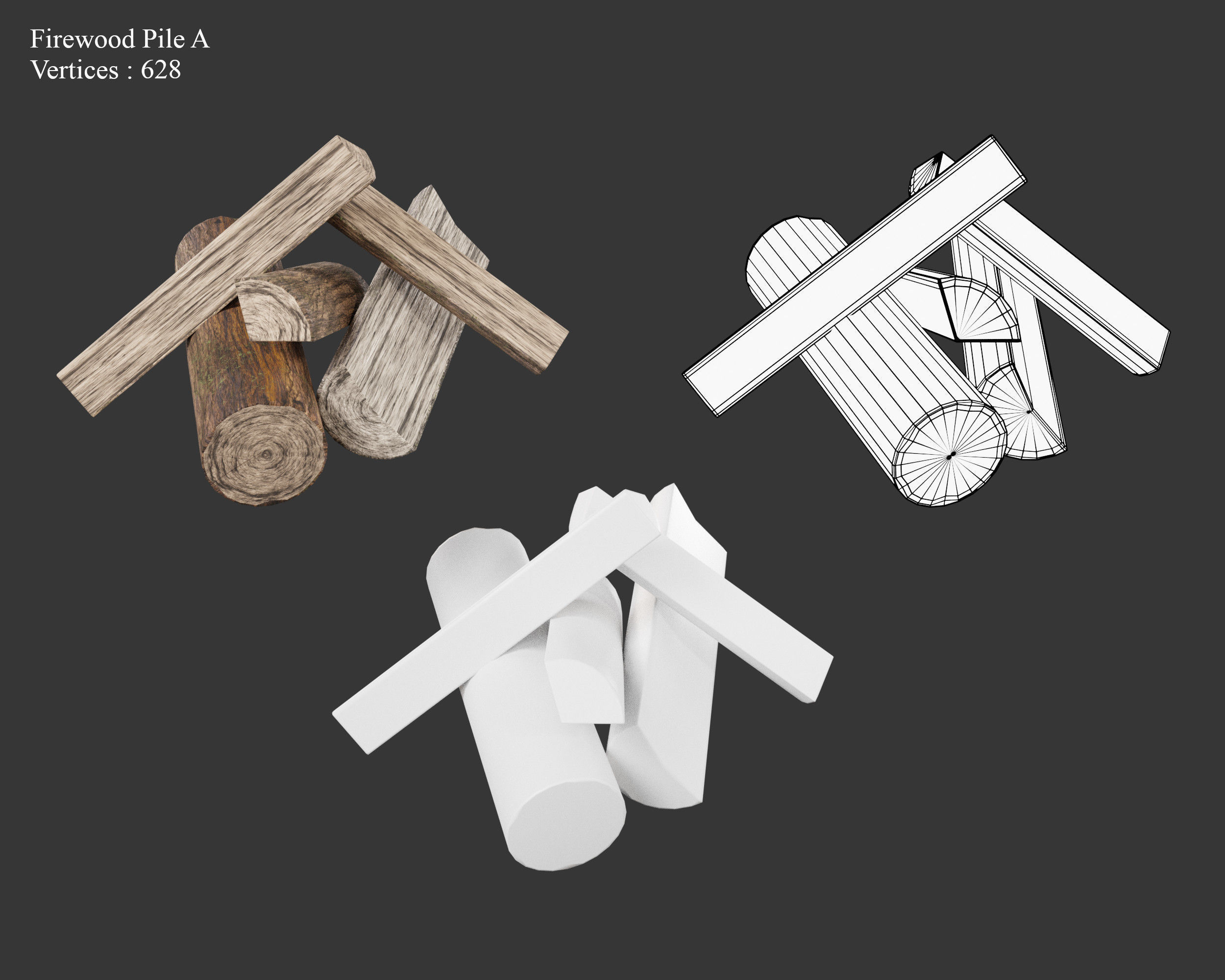 Medieval Collection Camp Fire Wood Set _11