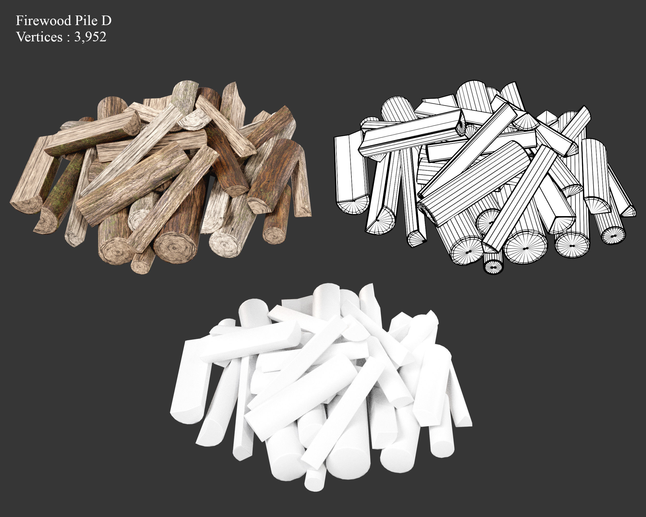 Medieval Collection Camp Fire Wood Set _14