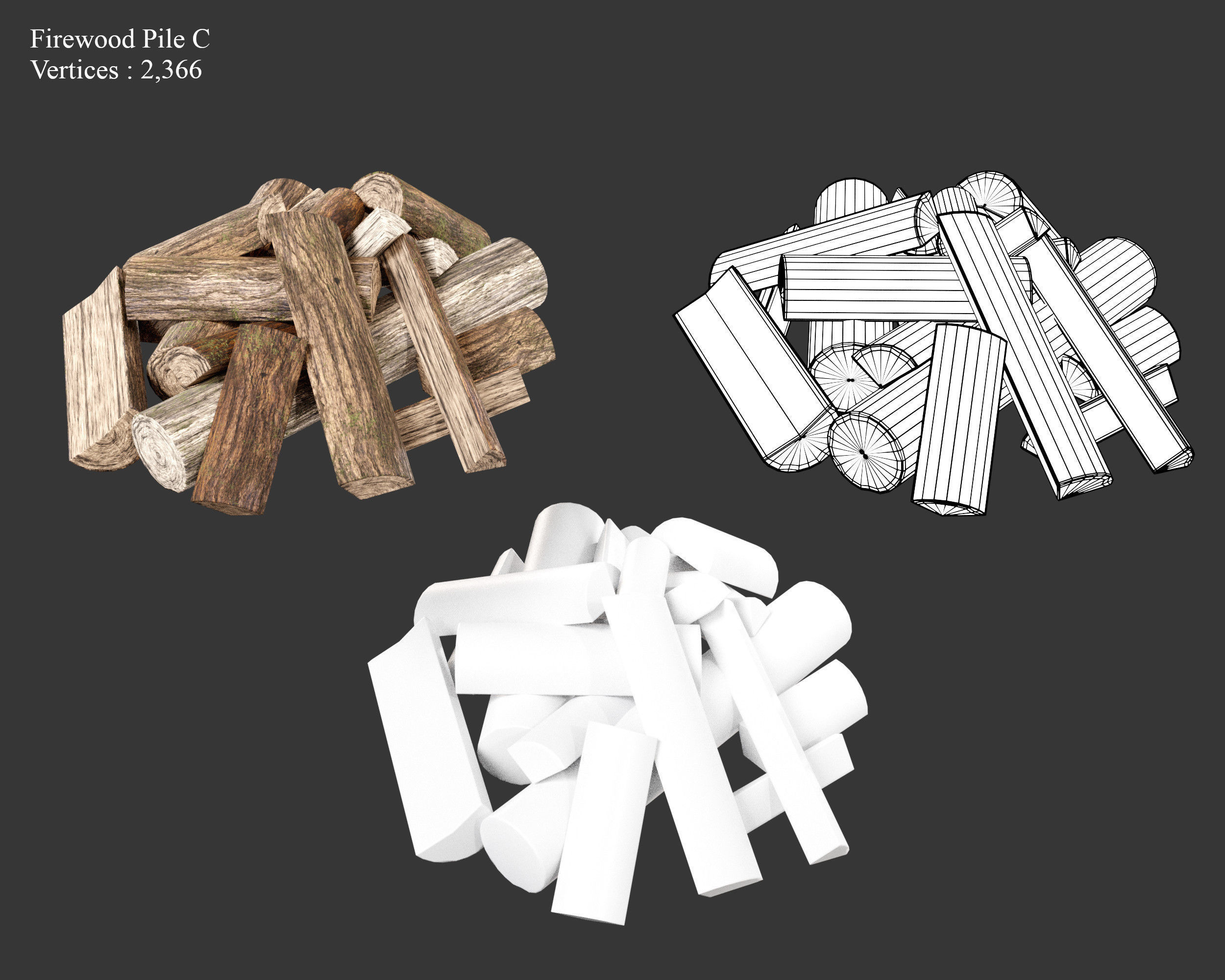 Medieval Collection Camp Fire Wood Set _13