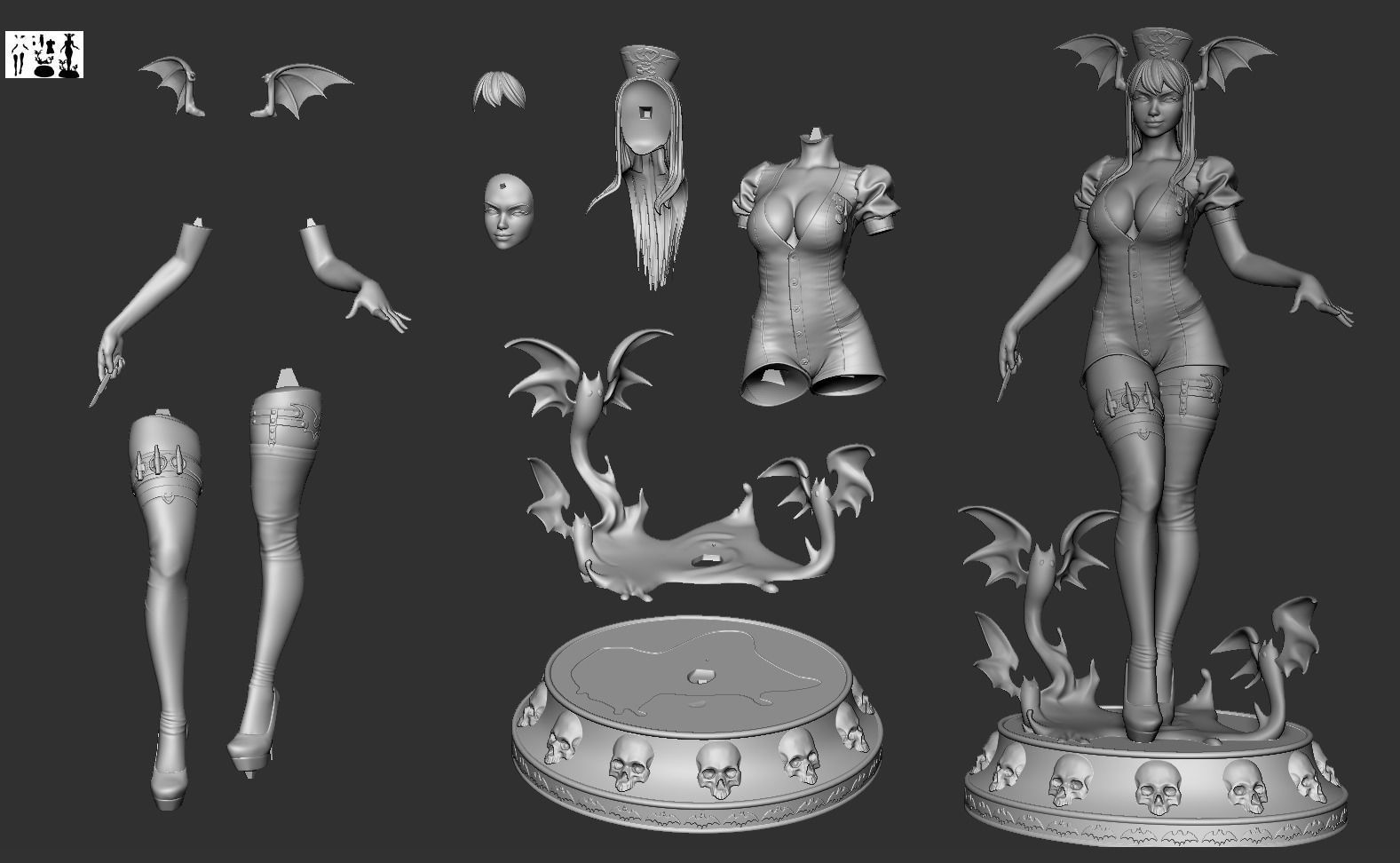 Nurse Morrigan Aensland 3D print model_1