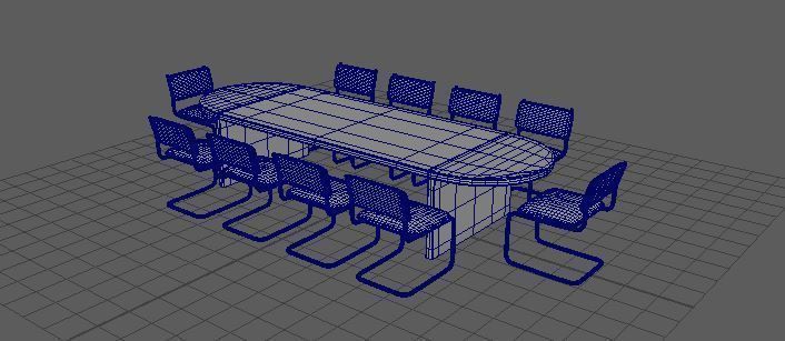 table model Low-poly 3D model_8