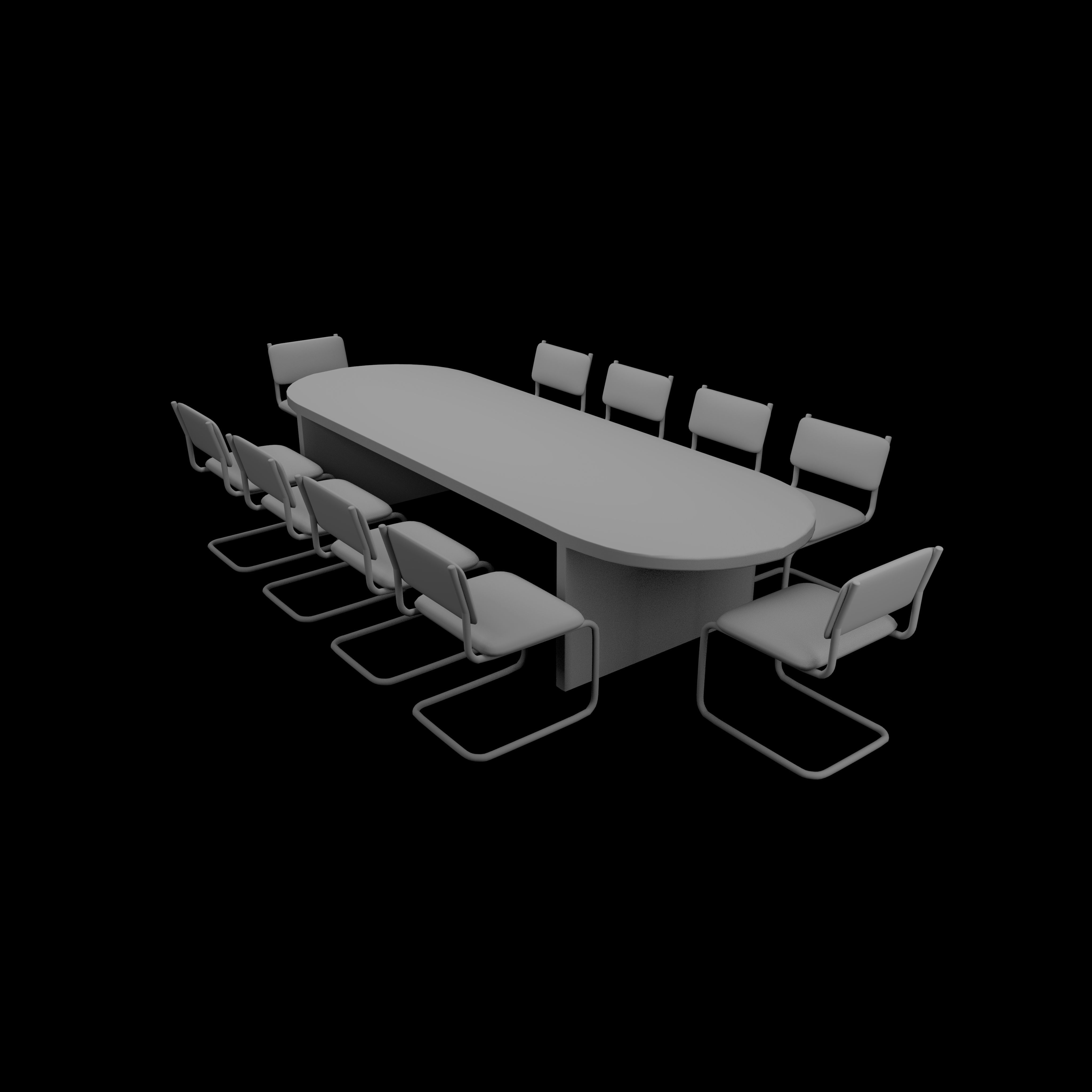table model Low-poly 3D model_4