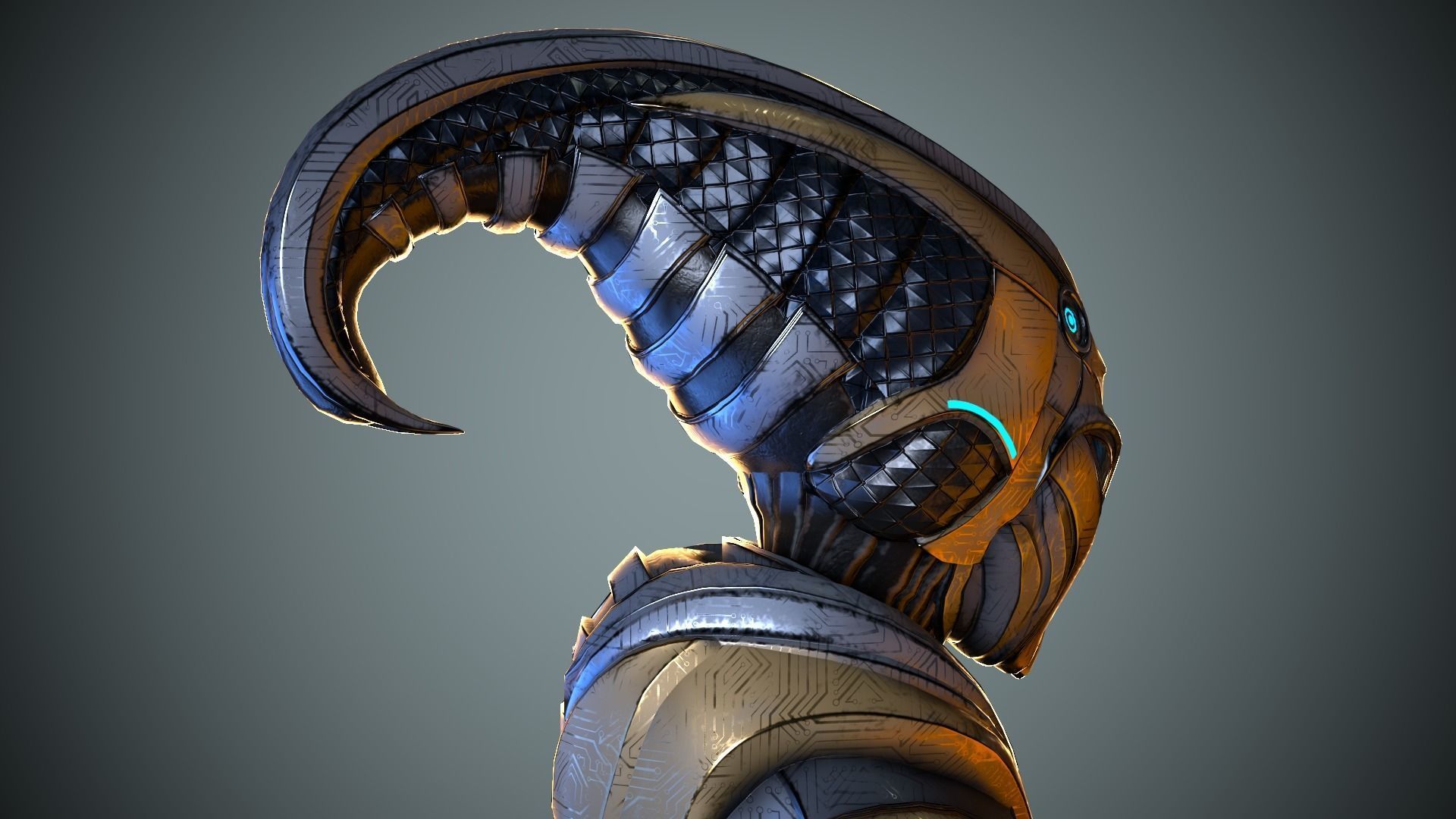 Alien Striscils Low-poly 3D model_19