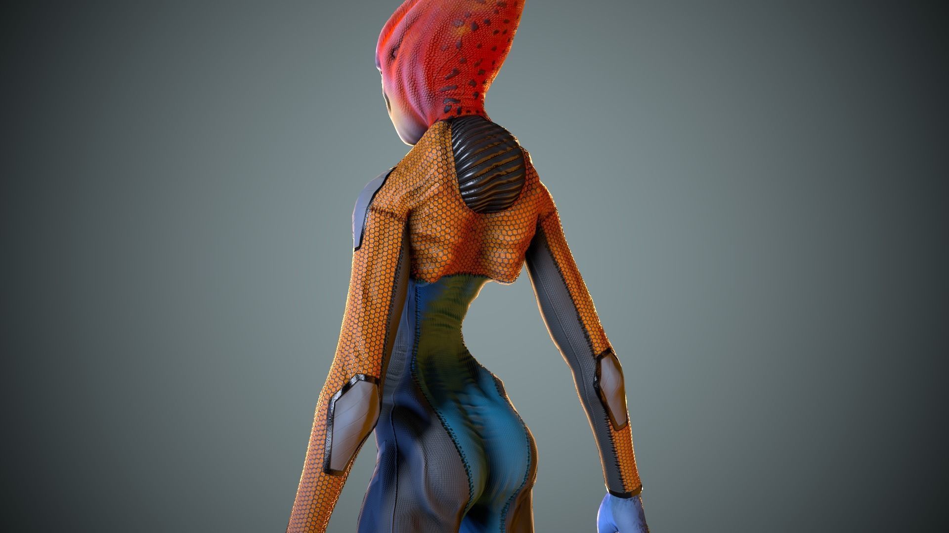 Alien Striscils Low-poly 3D model_16