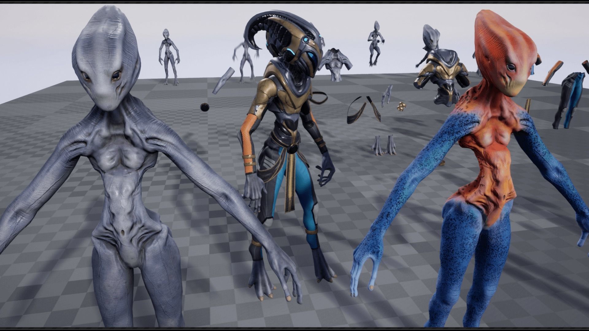 Alien Striscils Low-poly 3D model_24