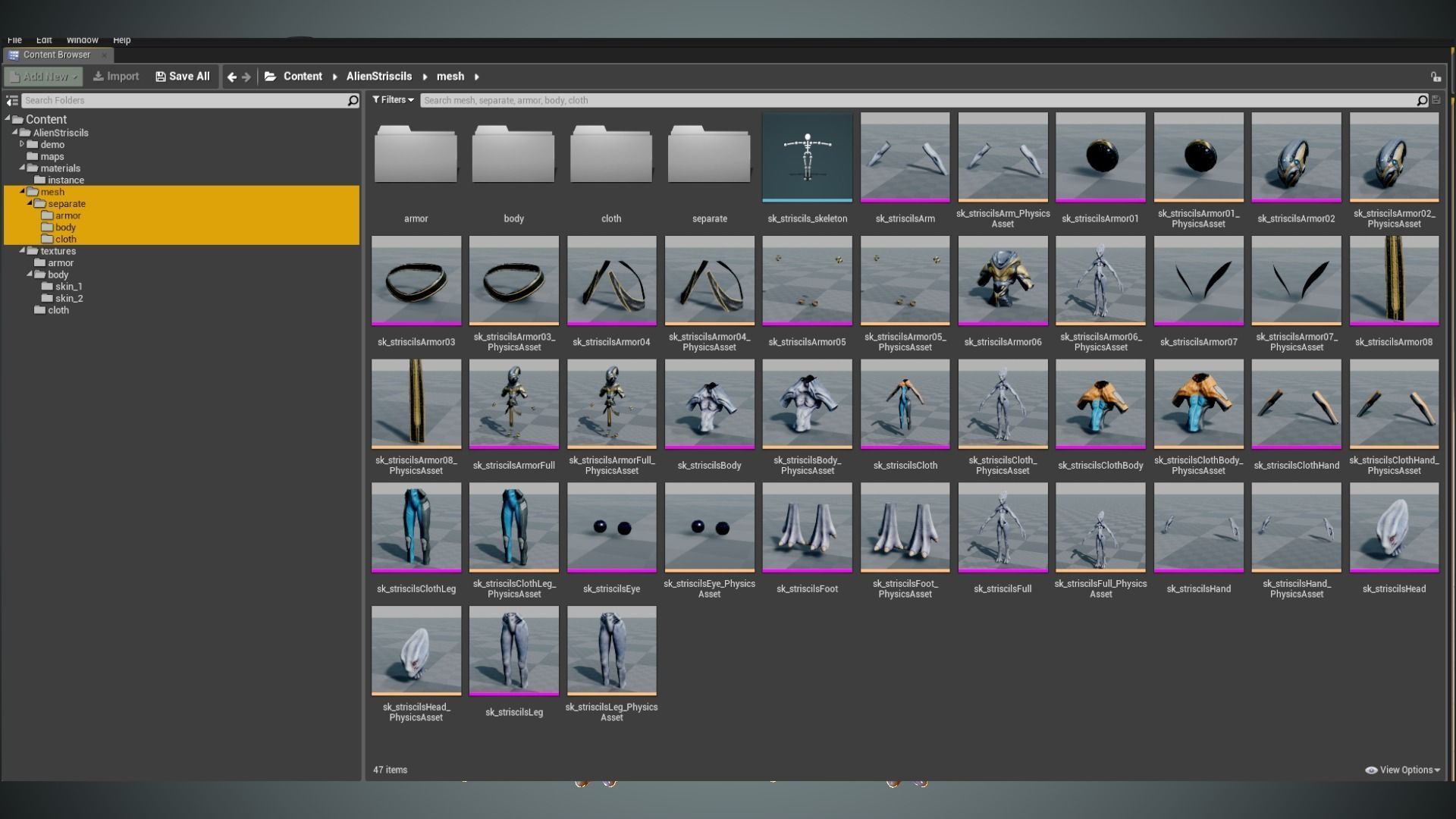 Alien Striscils Low-poly 3D model_30