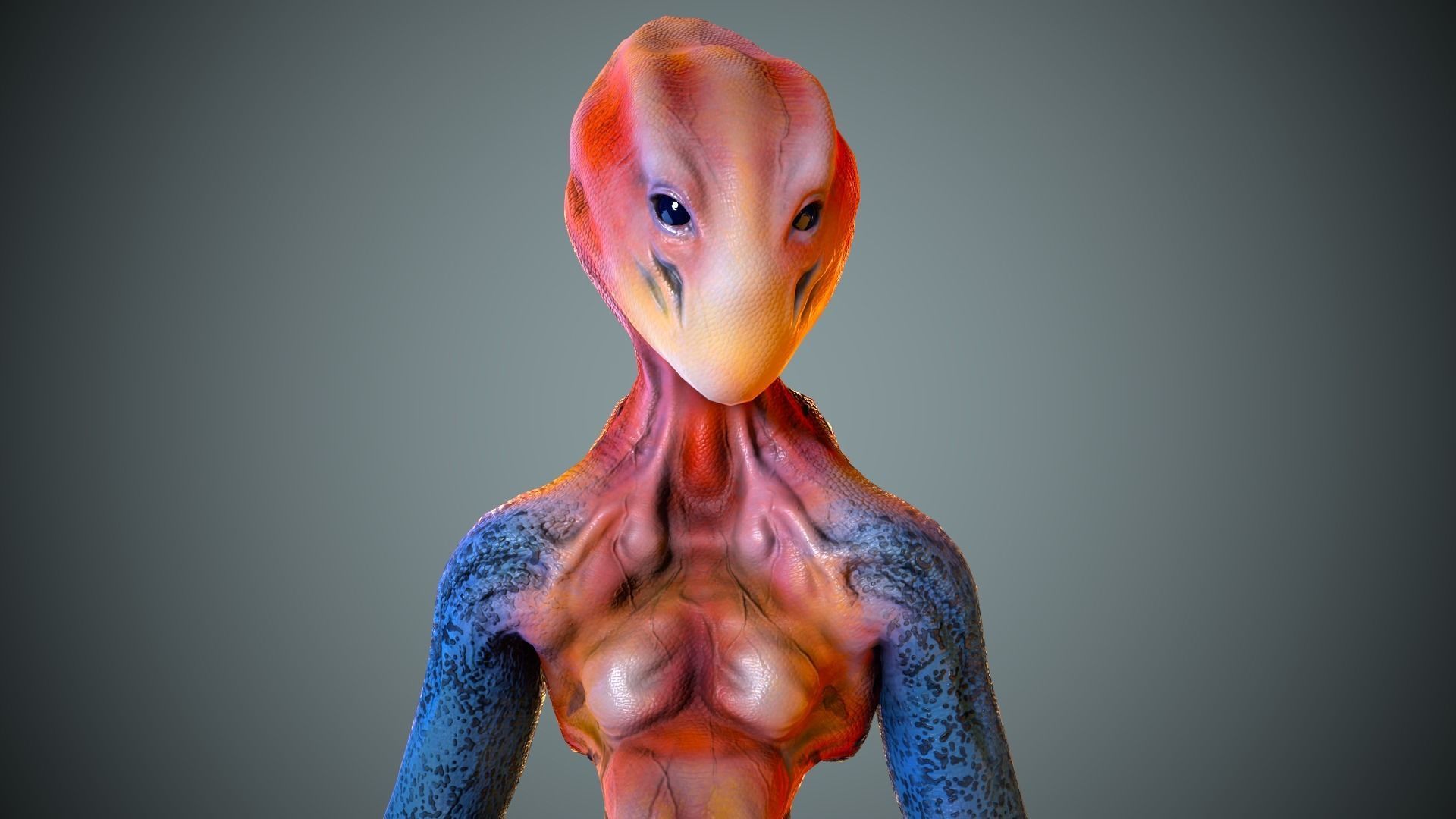 Alien Striscils Low-poly 3D model_9