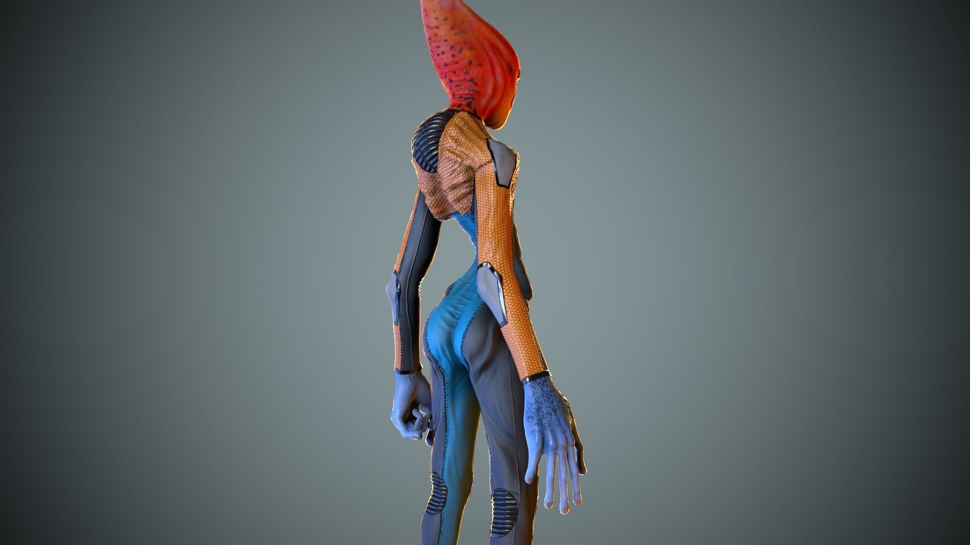 Alien Striscils Low-poly 3D model_18