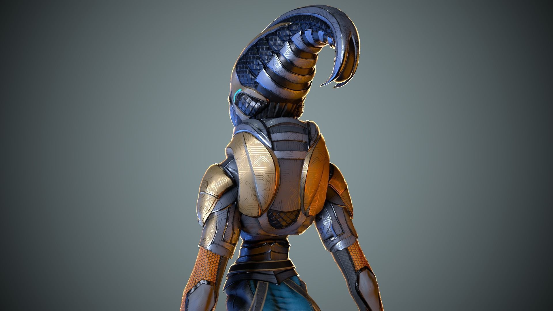 Alien Striscils Low-poly 3D model_15