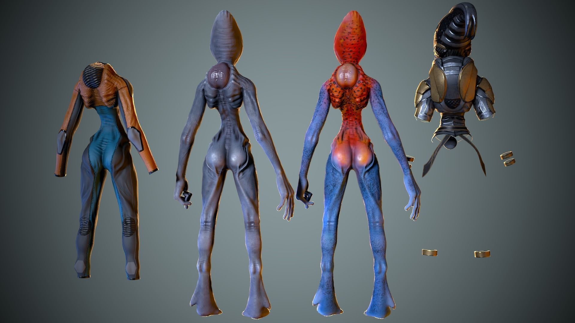 Alien Striscils Low-poly 3D model_7