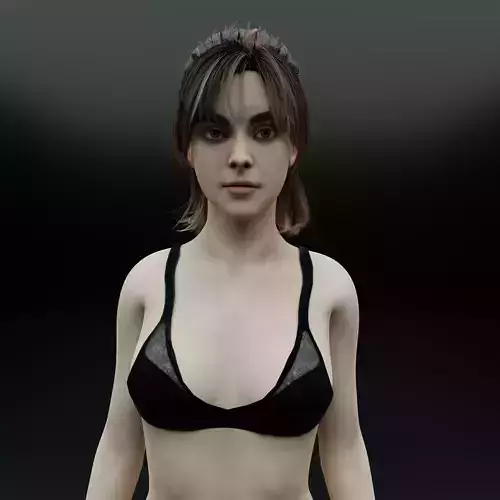 Realistic Game Ready Female Character-01 Low-poly 3D model