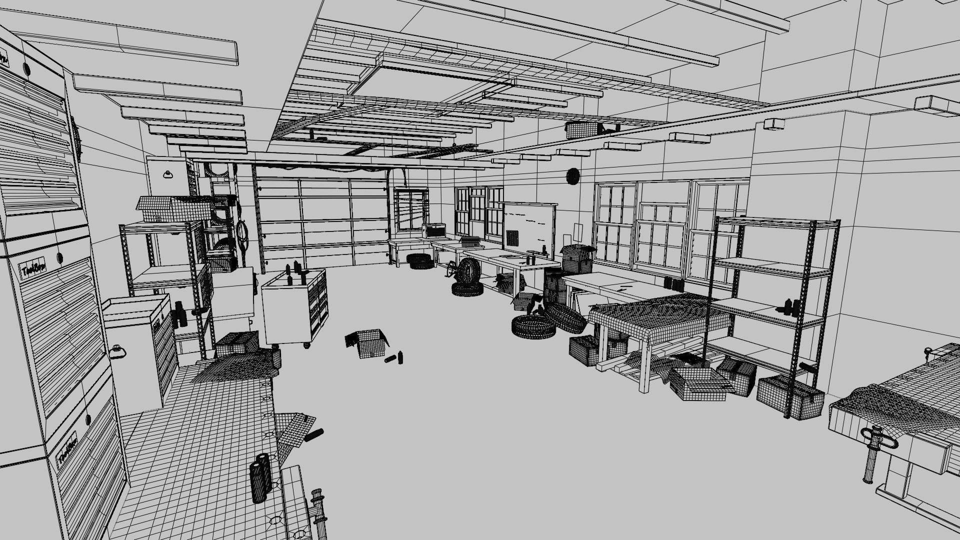 Abandoned Garage 3D model_6