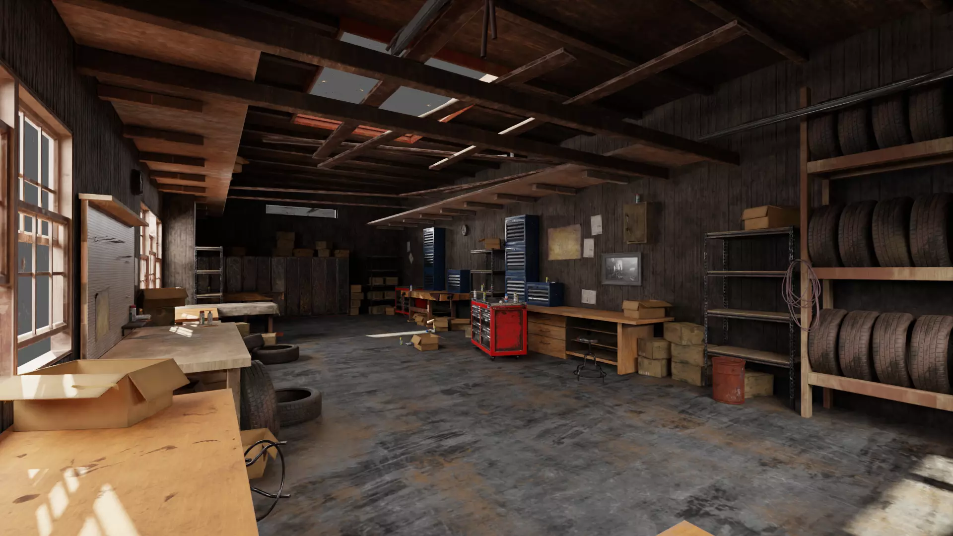 Abandoned Garage 3D model_0