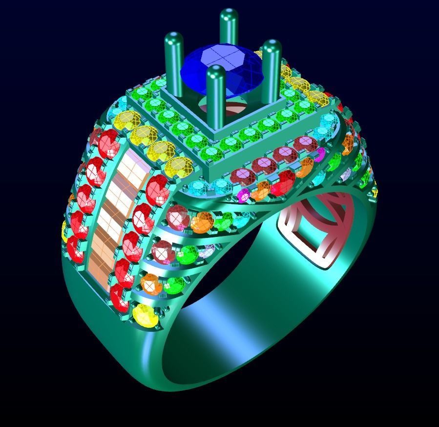 Men Ring 2 3D print model_3