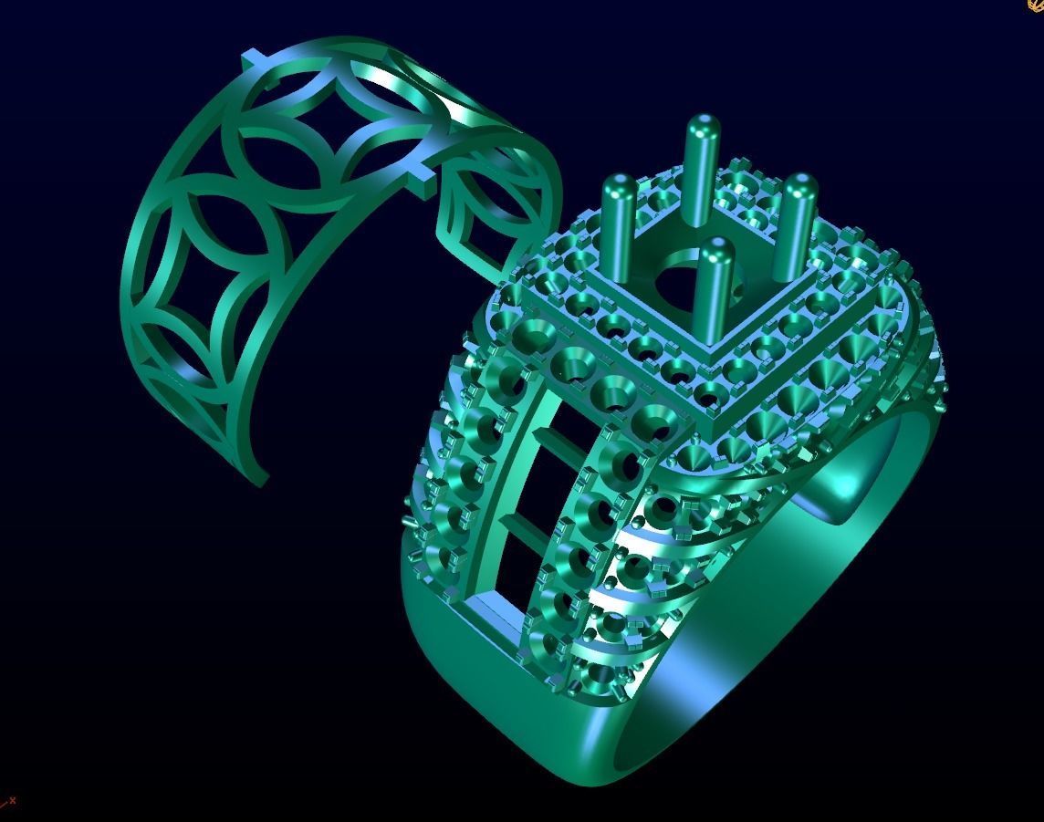 Men Ring 2 3D print model_8