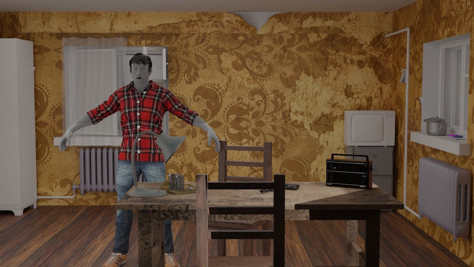 Character Man Low-poly 3D model_6