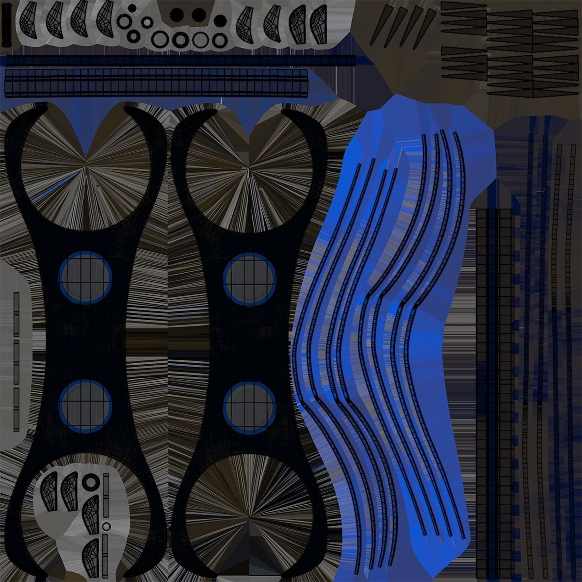 5 Sci Fi Hoverboards All PBR Unity UE Textures Included 3D Model Collection_15