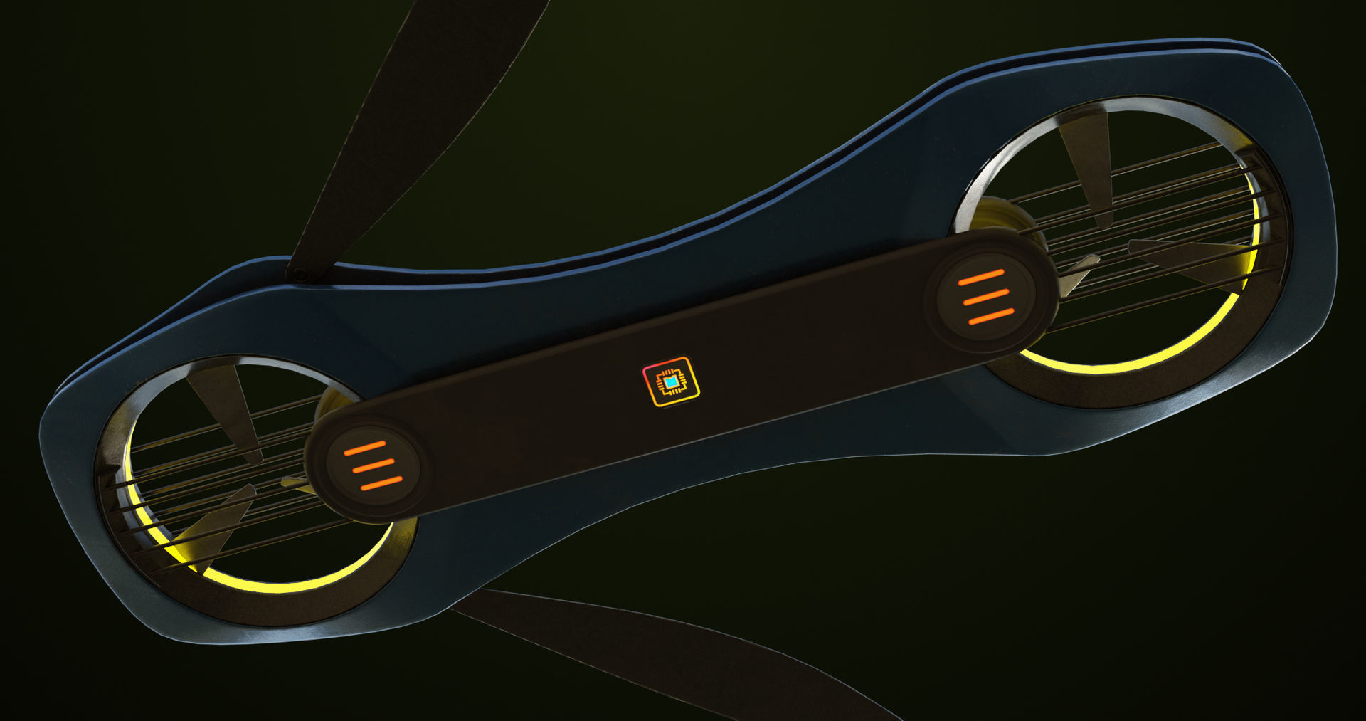 5 Sci Fi Hoverboards All PBR Unity UE Textures Included 3D Model Collection_3