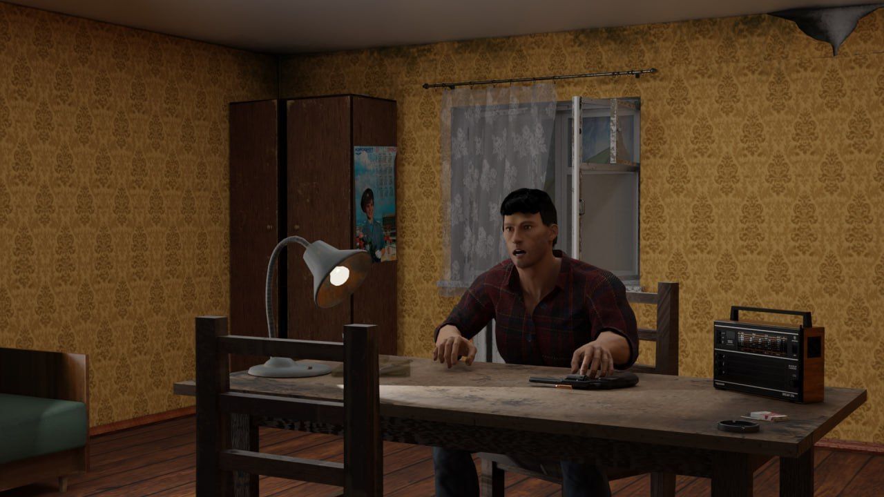 A room from Soviet times Low-poly 3D model_2