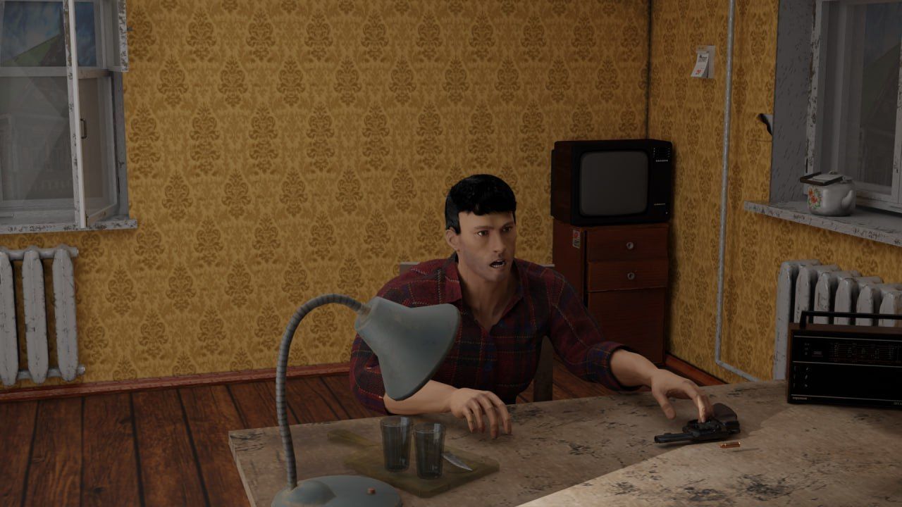 A room from Soviet times Low-poly 3D model_1