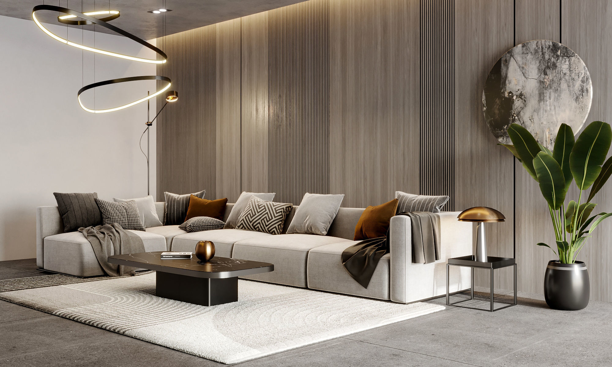 Interior scene living room 11 3D model_1