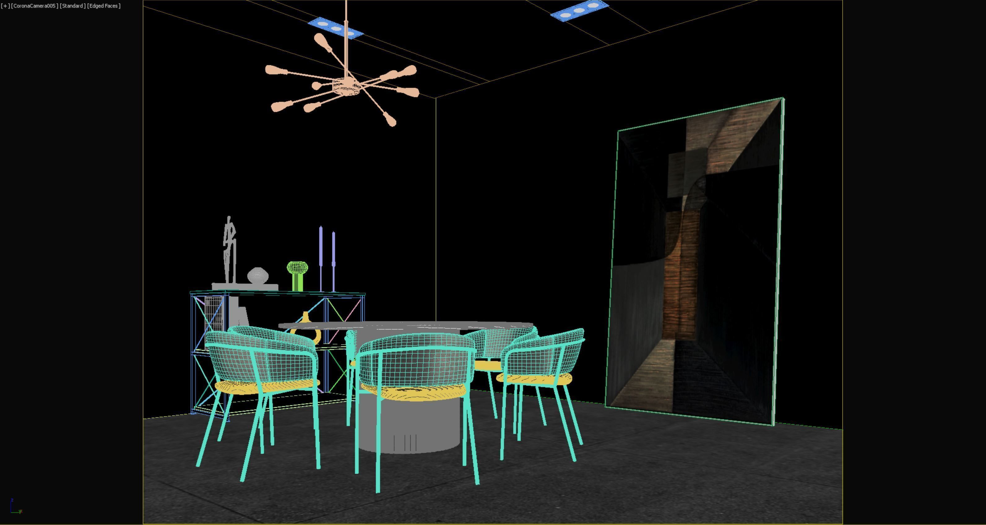 Interior scene living room 11 3D model_11