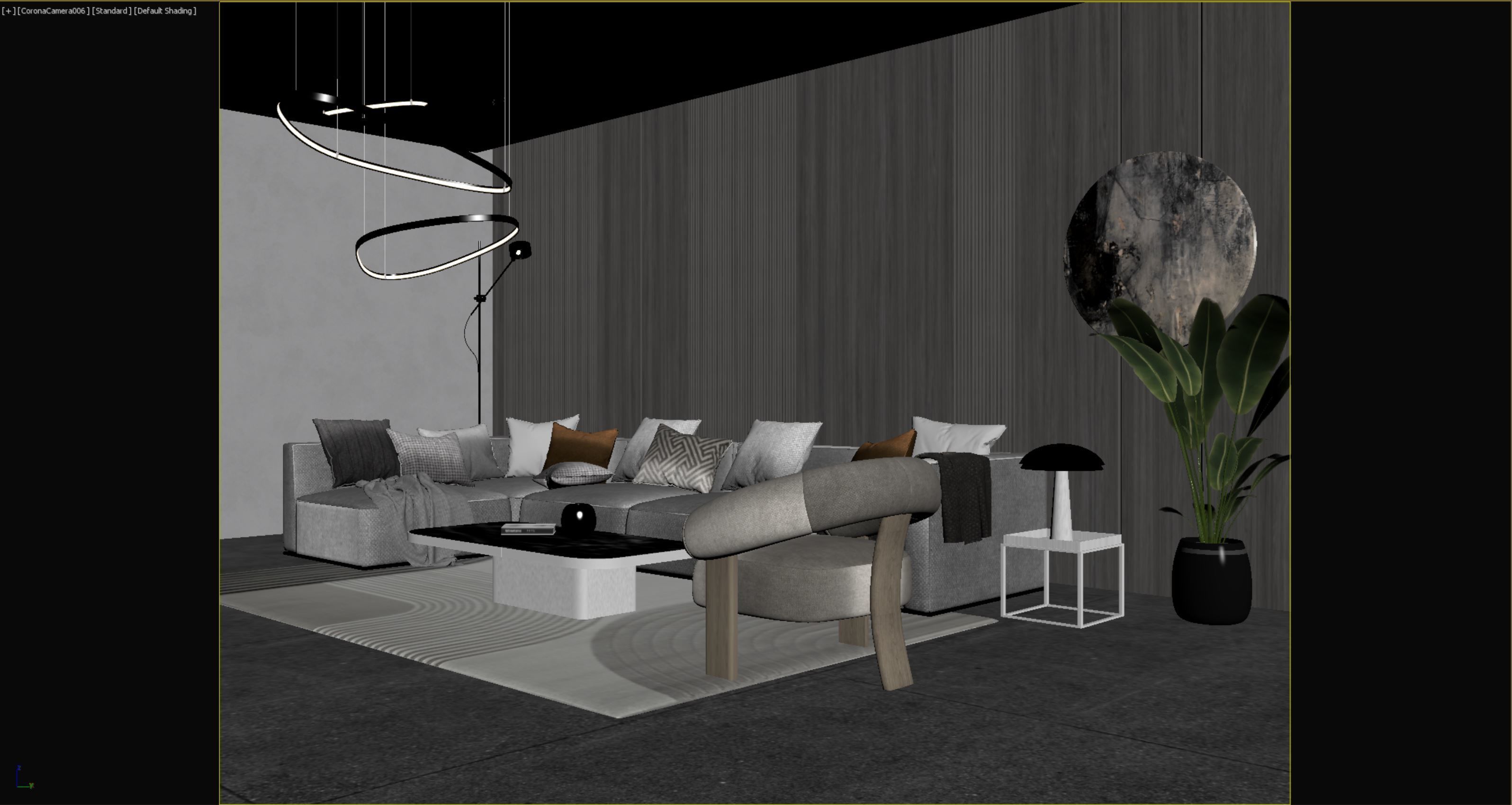 Interior scene living room 11 3D model_12