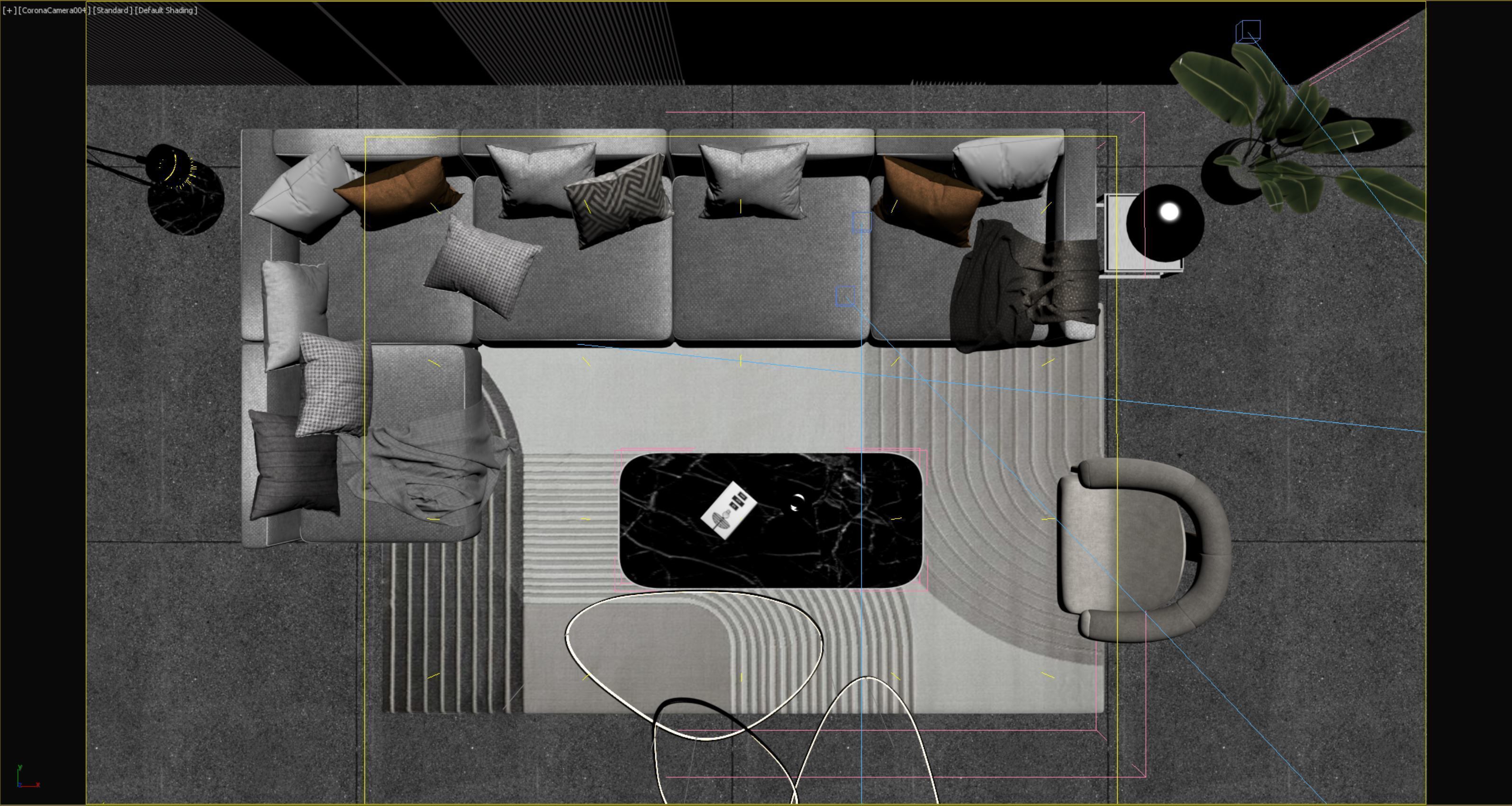 Interior scene living room 11 3D model_7