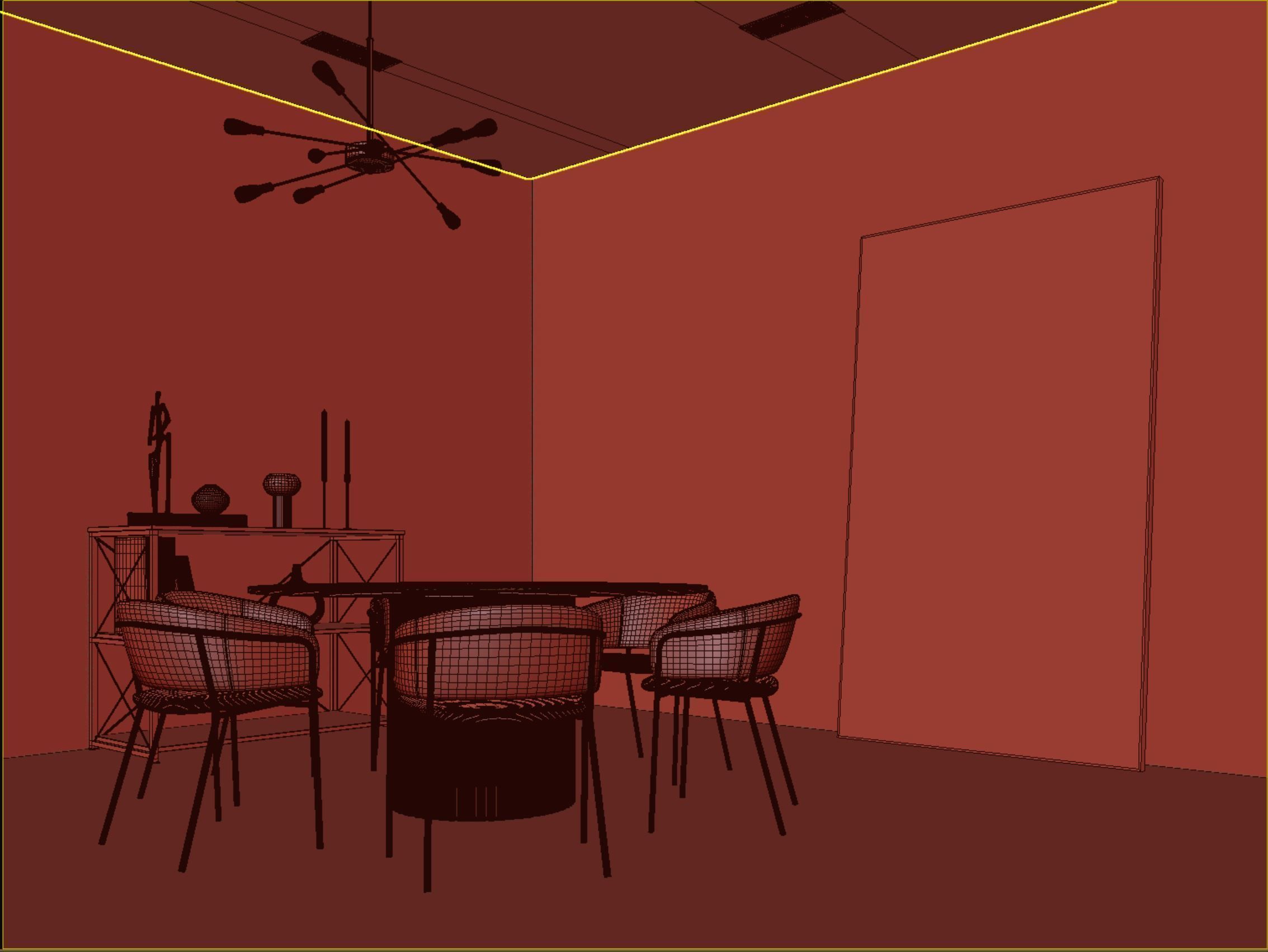 Interior scene living room 11 3D model_10