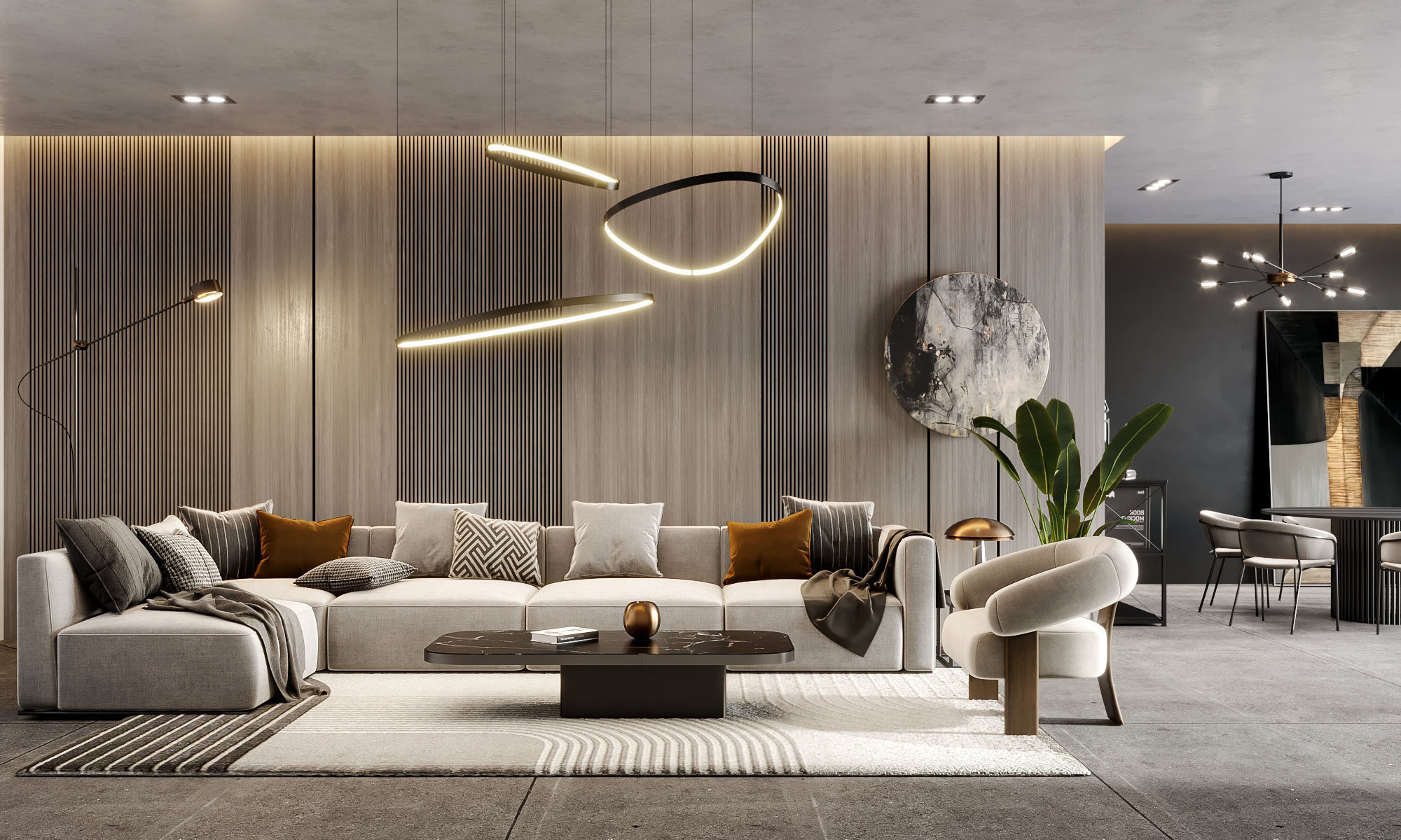 Interior scene living room 11 3D model_0