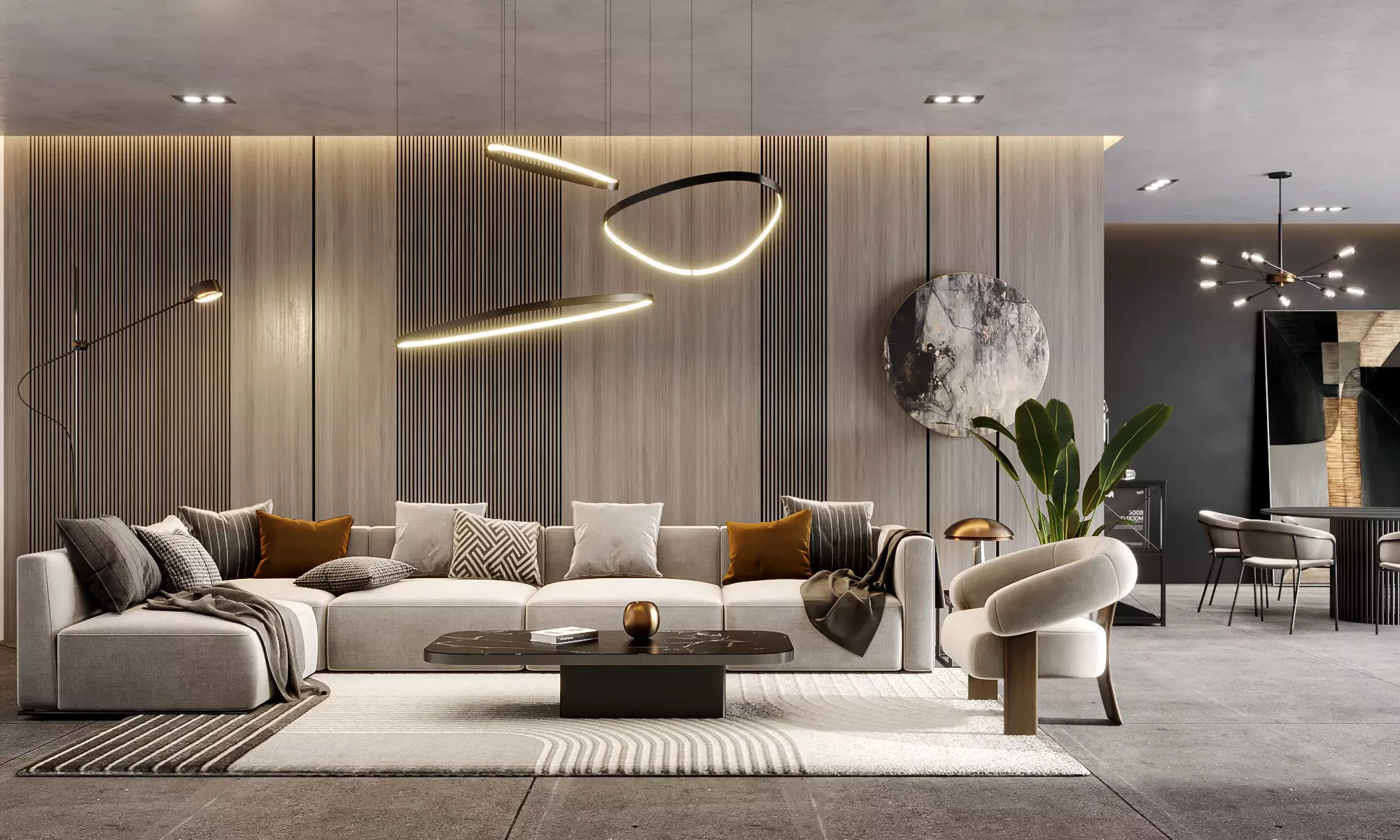 Interior scene living room 11 3D model_0