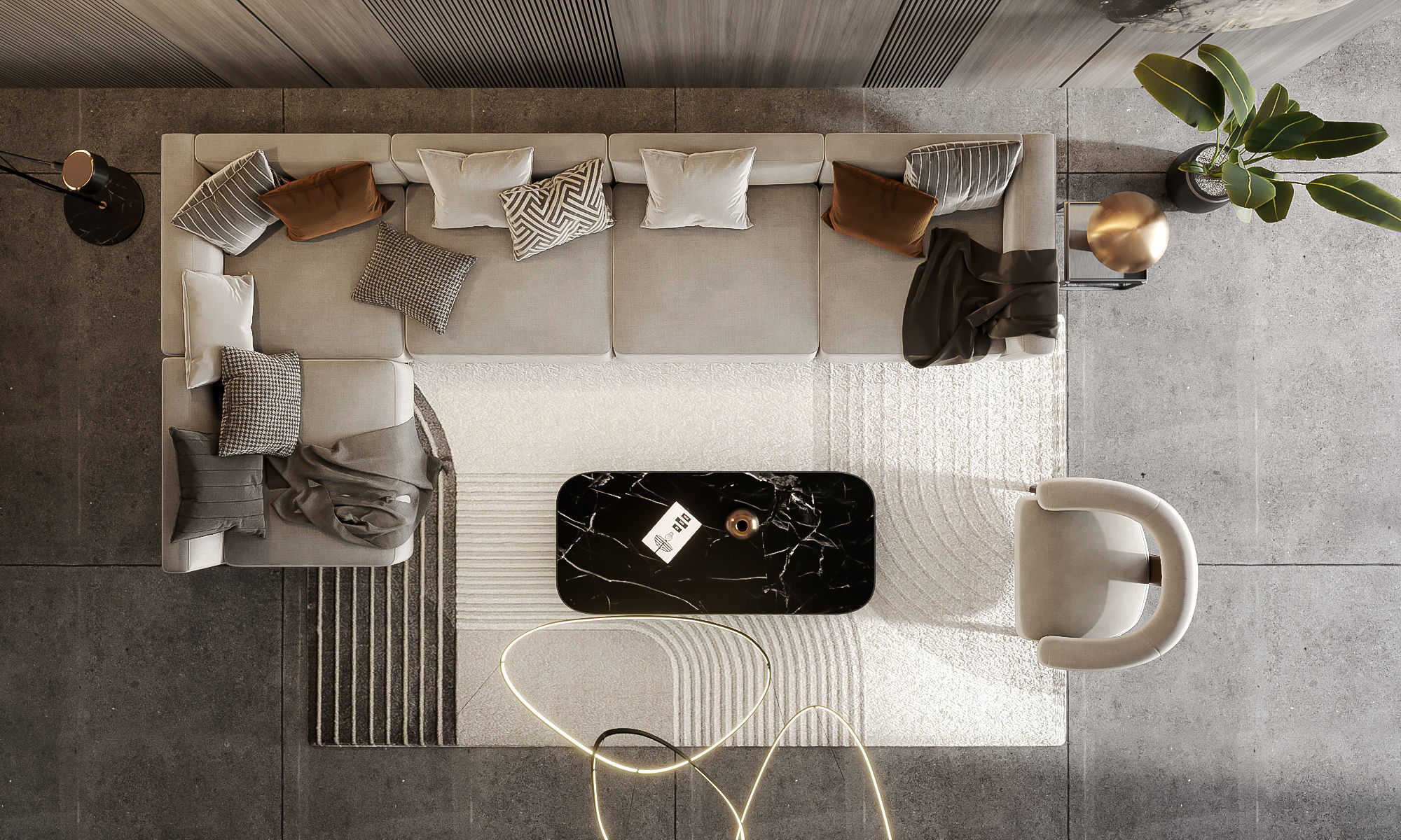 Interior scene living room 11 3D model_2