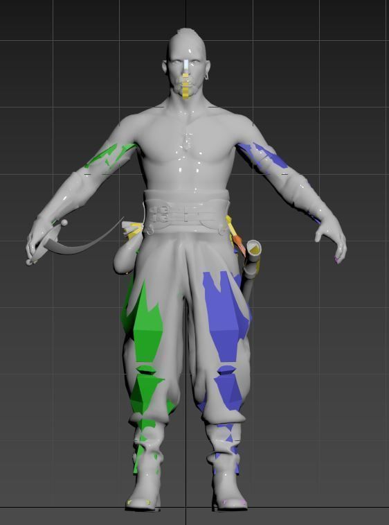 Cossack Game ready model PBR Low-poly 3D model Low-poly 3D model_9