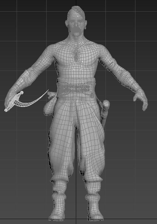 Cossack Game ready model PBR Low-poly 3D model Low-poly 3D model_8