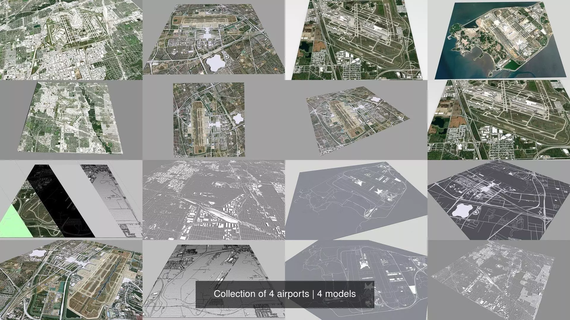 Collection of 4 airports _0