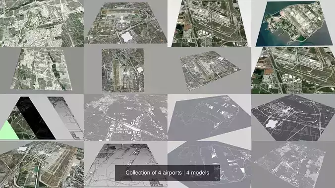 Collection of 4 airports 