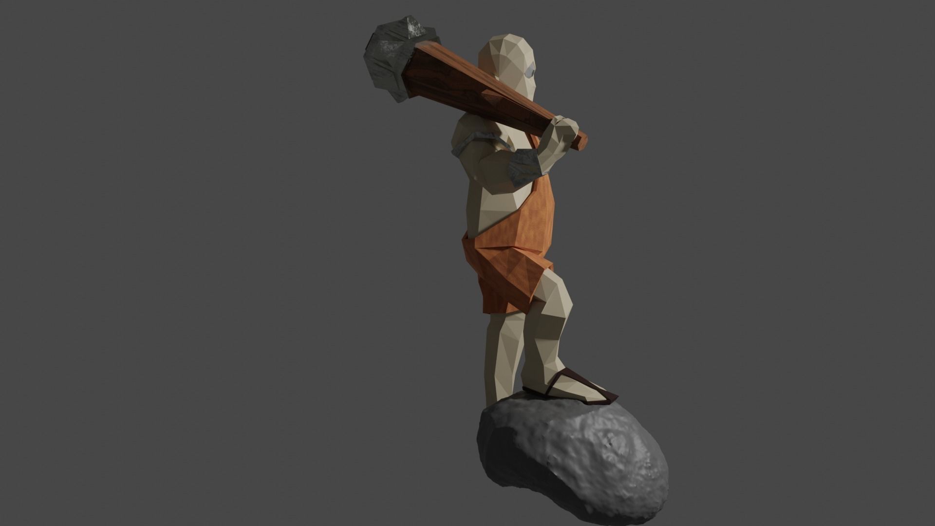Cyclops Giant Monster Titan Ogre Game ready Rigged Low-poly 3D model_1