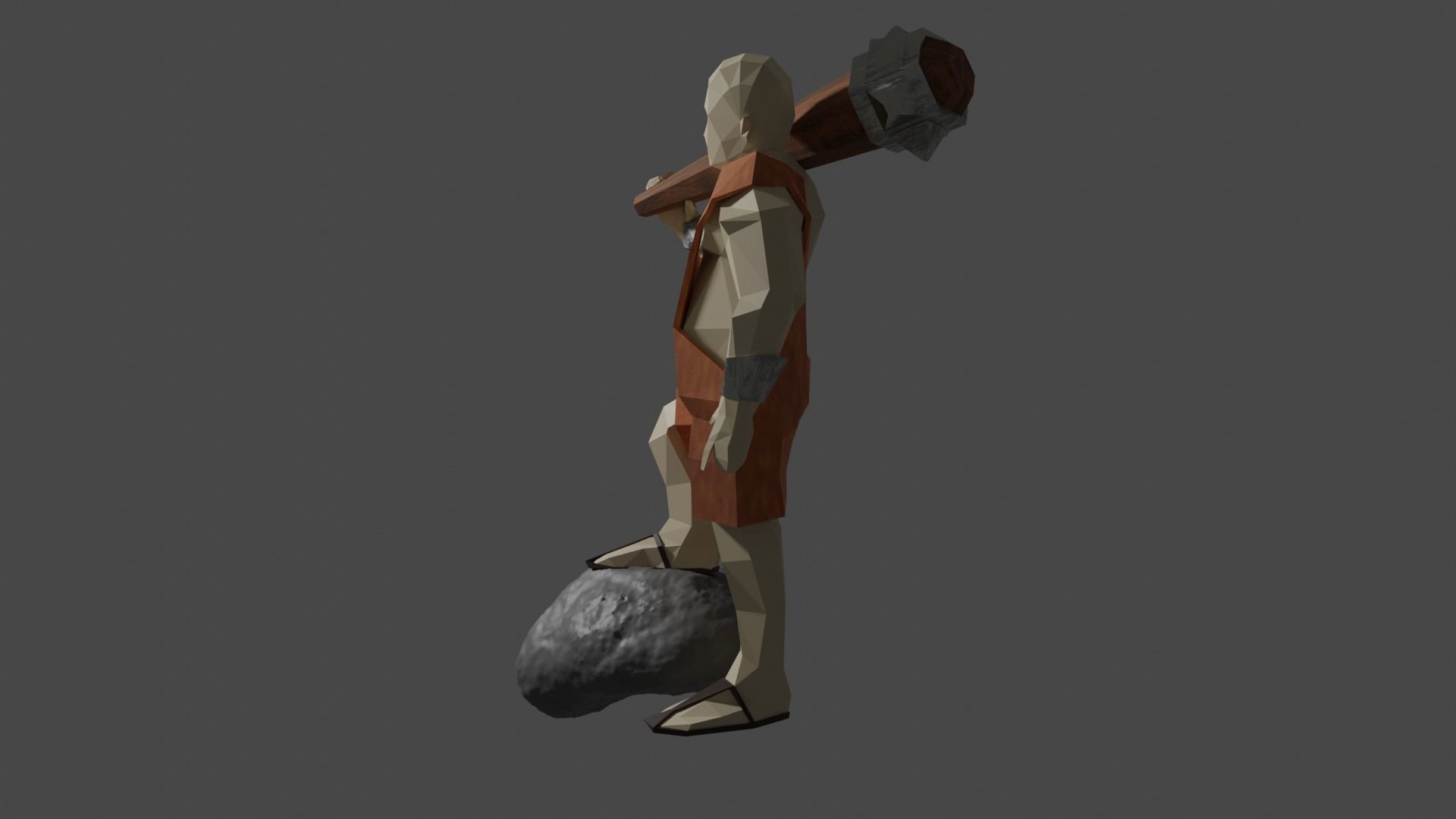 Cyclops Giant Monster Titan Ogre Game ready Rigged Low-poly 3D model_2