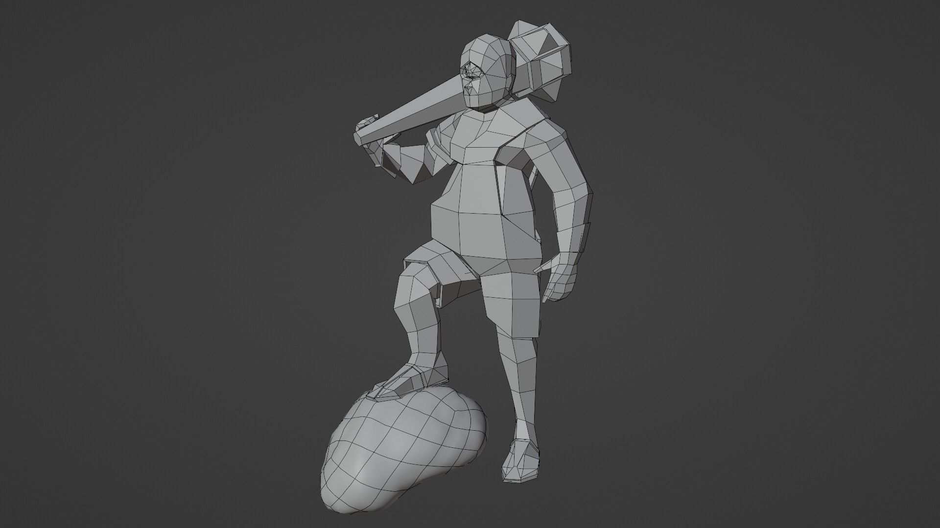 Cyclops Giant Monster Titan Ogre Game ready Rigged Low-poly 3D model_8