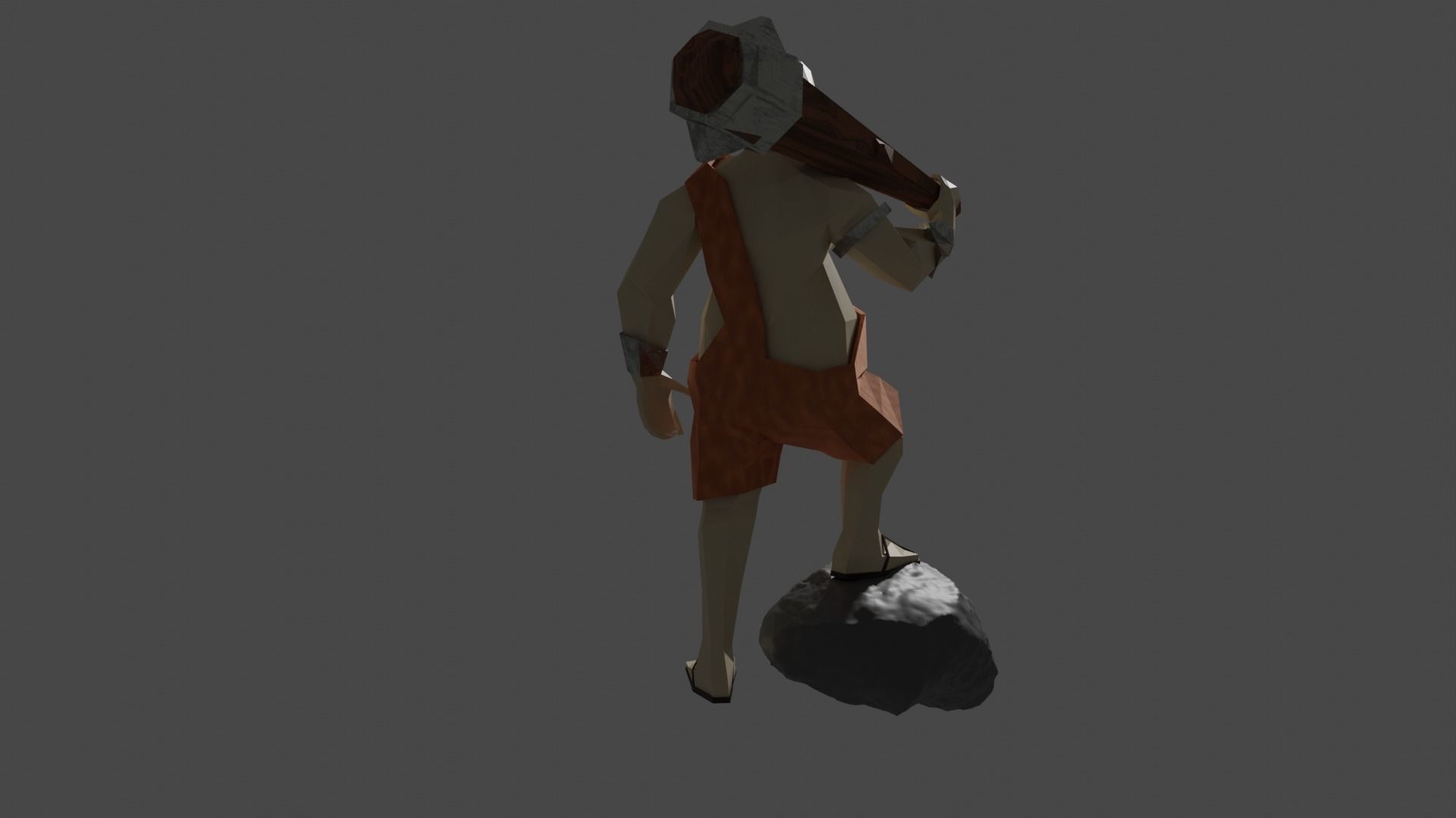 Cyclops Giant Monster Titan Ogre Game ready Rigged Low-poly 3D model_3