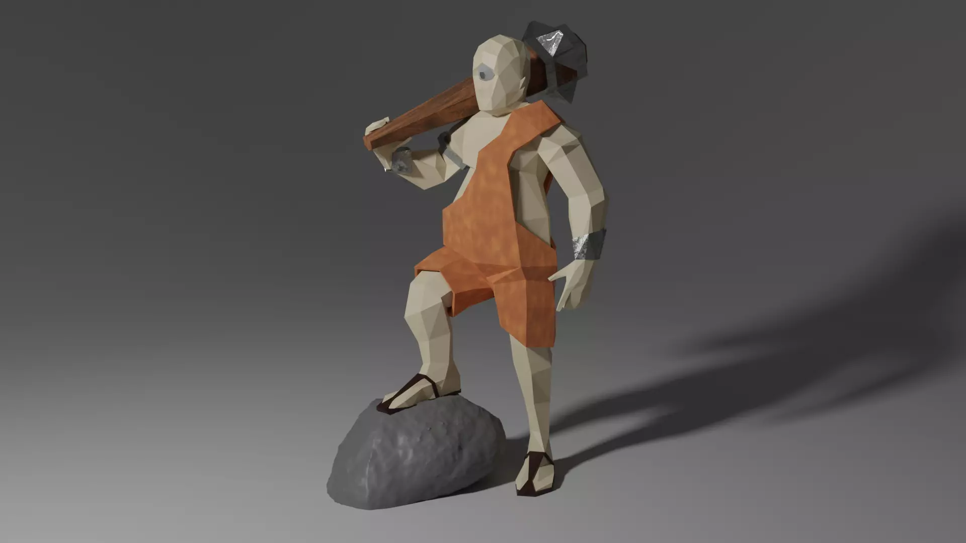 Cyclops Giant Monster Titan Ogre Game ready Rigged Low-poly 3D model_0