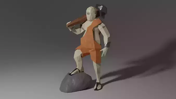 Cyclops Giant Monster Titan Ogre Game ready Rigged Low-poly 3D model