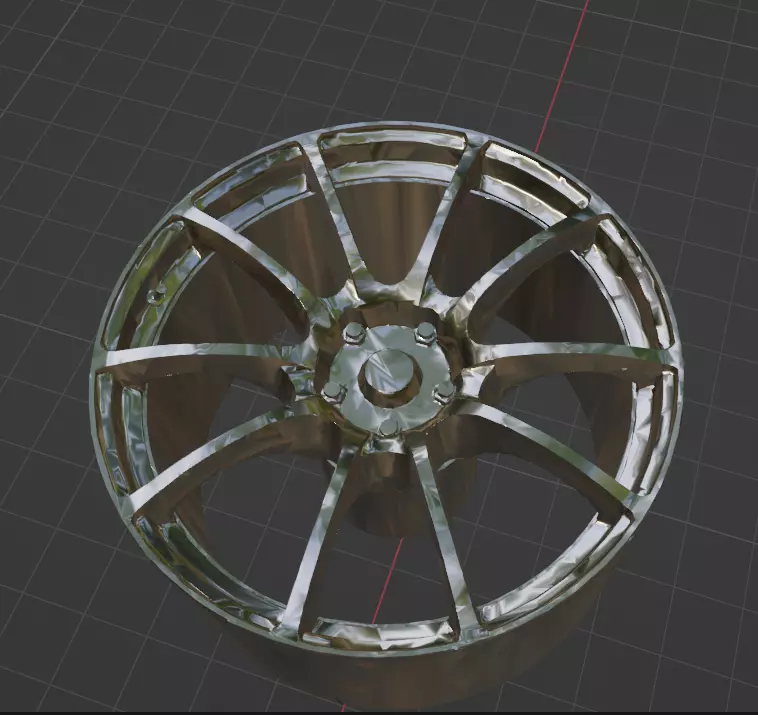Weds SA55M Wheels 3D Print Ready 3D print model_0