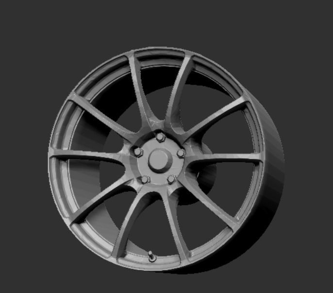 Weds SA55M Wheels 3D Print Ready 3D print model_1